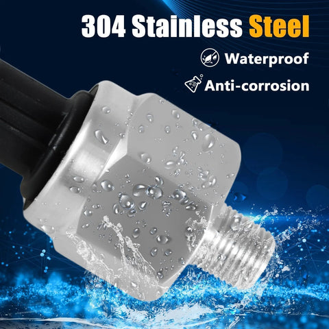 Ultra Accurate 1000 PSI Pressure Transducer Sensor waterproof anti-corrosion with connector harness 316 stainless steel housing