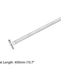 Beefy Pro Grade 304 Stainless Steel Round Rods 3.5mm X 400mm Solid Shaft Rods shown in close-up with measurements