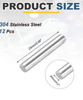 12 Pack 304 Stainless Steel Round Rods 5mm Diameter By 25mm Length For DIY Crafts And Modeling Projects Durable Solid Lathe Bar Stock