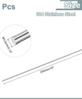 Five Pack Of 304 Stainless Steel Rods 3.5mm By 254mm Solid Round Bar Stock Designed For Model Planes Boats Cars And Ships DIY Projects