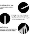 Product features of 304 Stainless Steel Round Rods 3mm x 450mm Solid Shafts for DIY Model Cars Planes Helicopters Pack of 10