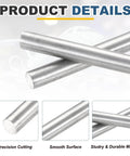 12 Pack 304 Stainless Steel Round Rods 5mm Diameter By 25mm Length For DIY Crafts And Modeling Projects Durable Solid Lathe Bar Stock Dope For Model Planes Ships Cars And Metalworking Projects