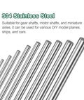 304 Stainless Steel Round Rod Three Eighths Inch Diameter Six Inch Length Pack Of Five for DIY projects and metalworking