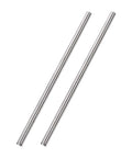 6mm x 250mm 304 Stainless Steel Solid Round Rod for DIY Craft - 2pcs, showing two metal rods on a white background