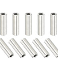 Durable 304 Stainless Steel Round Spacers 10 Pack Unthreaded Standoff Bushings One Eighth Inch Bore By One Quarter Inch Outer Diameter