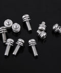 Close-up of 304 Grade Stainless Steel Screw And Nut Kit With 160 Pieces M2 M2.5 M3 M4 M5 Assortment on black background