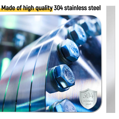 Close-up of 304 stainless steel bolts showcasing durable material used in Stainless Steel Shim Stock 0.02 Inch Thickness 1 Inch Wide 10 Pcs Set