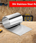 304 Stainless Steel Shim Stock Roll 50 Inch Long 6 Inch Wide 0.008 Inch Thick Full Hard Temper For Crafts And Electronics