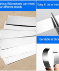 12 Piece 304 Stainless Steel Shim Stock Set With 1 Inch Wide By 6 Inch Long Shims shown in various thicknesses