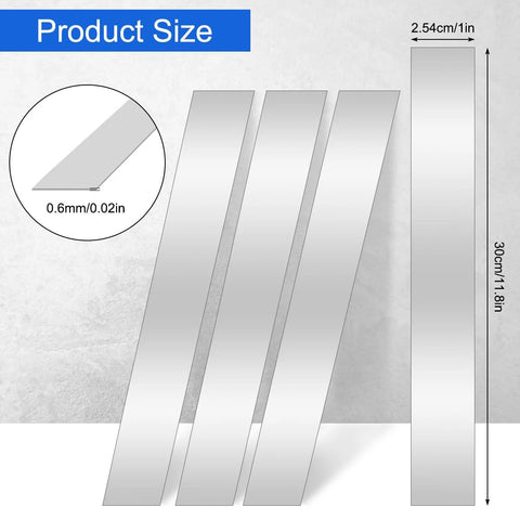 10 Pcs 12 Inch Stainless Steel Shim Stock Strips 0.02 Inch Thick 1 Inch Wide 304 Stainless Steel Rust Resistant