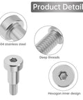 20 Pack Shoulder Bolts M6 1.0 x 12mm Thread 8mm Diameter 12mm Length Socket Cap, 304 Stainless Steel Details