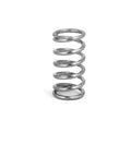 304 Stainless Steel Compression Spring 5mm O.D., 0.6mm Wire, 10mm Free Length, Silver Tone, single spring close-up view.