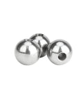 10pcs Through Hole Steel Balls 304 Stainless Steel Solid Piercing Balls Dia 3-12.7mm DIY Beading Round Ball(9mm x Hole Dia 3mm)