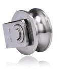 Pulley,Pulley Wheel, 2pcs Heavy Duty Track Pulley,304 Stainless Steel Translation Directional Roller,side view