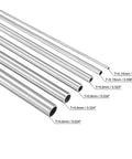 304 Stainless Steel Tube, 1mm 2mm 3mm 4mm 5mm 6mm OD 0.15mm/0.6mm Wall Thickness 300mm Length, Pack of 6