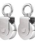 Swivel Pulley Block With Bearing Inside 304 Stainless Steel Heavy Duty Cable Wheel For Gym Pulley System 48mm 2 Pack