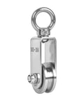 Cable Pulley Wheel 304 stainless steel swivel pulley with ball bearing, 30mm U groove, 360 degree rotation, ideal for gym equipment