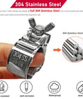 304 Stainless Steel T Bolt Hose Clamps With Handle For Intercooler Pipes And Tubes 26-28mm OD Range Adjustable Heavy Duty