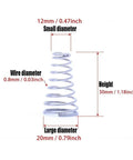 304 Stainless Steel Tapered Spring Set 20 Pack Conical Cone Compression Springs For Tower Pressure Applications Wire Diameter 0.8 Mm