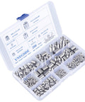 Rugged 304 Stainless Steel Helical Thread Repair Kit With 200 Piece Assortment For M3 M4 M5 M6 M8 M10 M12 in plastic case