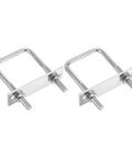 Durable 304 Stainless Steel Square U Bolt Kit With Nuts, Washers And Frame Plates In A 2 Set, corrosion resistant fasteners