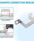 Durable 304 stainless steel U shaped connector brackets deliver strong rust resistant mounting for strut channels, featuring a perforated square design with three holes for versatile automotive and industrial fittings.