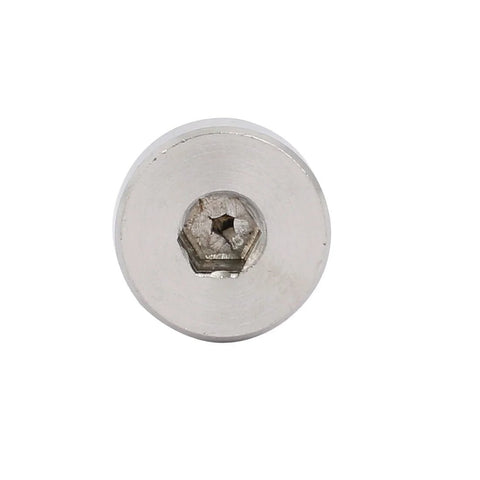 Hex socket view of Heavy Duty Shoulder Bolts 10 Pack In 304 Stainless Steel Hex Socket 8mm Shoulder Diameter 6mm Shoulder Length M6 Thread