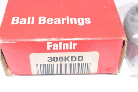 KDD Ball Bearing 306KDD Surplus Unused Item With Packaging Wear; red box with barcode and brand name Fafnir visible