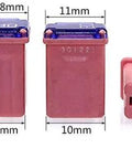 10 Pack 30 Amp Micro Cartridge Fuses For Electronics And Automotive Use, Micro Fuse FMM Mcase Micro Female Fuses, dimensions displayed