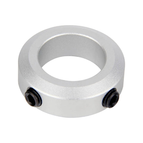 Close-up of a 4 Pack 30mm Bore Aluminum Shaft Collar with Screw Style Clamping; 46mm Outer Diameter for CNC Systems, Timing Pulleys.