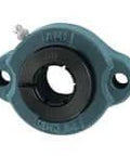 Front view of 30mm Wide Accu-Loc 2-Bolt Flange Mount UETFT206, Single sealed ball bearing with cast iron housing, M8 bolt