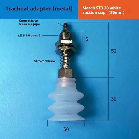 Heavy Duty Industrial Vacuum Suction Arm Accessory With Metal Tracheal Adapter And 30mm 3 Layer Suction Cup Pneumatic Component