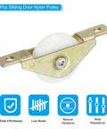 30mm Nylon Sliding Door Pulley Wheel Set 4 Pcs Furniture Roller With 5mm Hole Spacing For Screen Doors Wardrobe Cupboard Closet Quiet Wear Resistant Nylon Wheel With Chrome Steel Shell Yellow