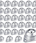 30 Pcs 1/2 Inch Roller Ball Transfer Bearings Carbon Steel Ball Casters Screw Mounted Units for conveyors and furniture trolleys