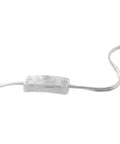 Close-up of clear power cord with dimmer for 2 Light Swing Arm Wall Sconce That Can Plug In Or Be Hardwired E26 Base 40W Max