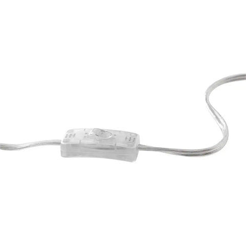 Close-up of clear power cord with dimmer for 2 Light Swing Arm Wall Sconce That Can Plug In Or Be Hardwired E26 Base 40W Max