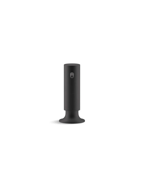 Contemporary Matte Black Soap And Lotion Dispenser With 16 Oz Capacity Top Refill Solid Brass Build Longer Thread For Thick Countertops Coordinates With Modern Faucets Durable Kitchen Bath Accessory