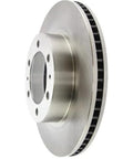 Centric C-Tek front brake rotor, vented silver rotor with six-bolt hub for Toyota.