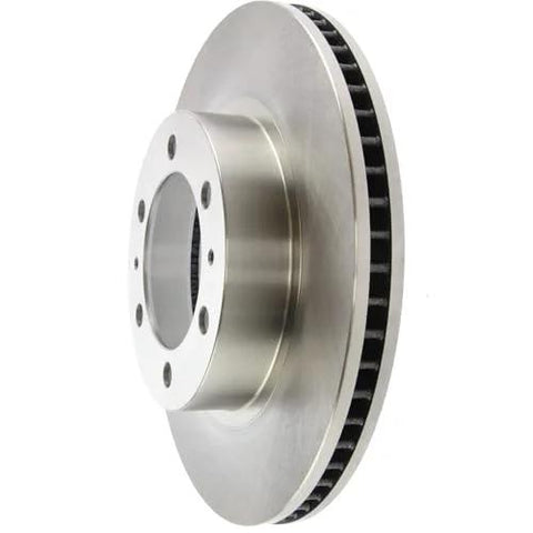 Centric C-Tek front brake rotor, vented silver rotor with six-bolt hub for Toyota.