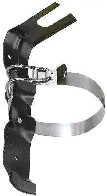 Integrated car mount bracket for Badass Heavy Duty 2.5 LB ABC Fire Extinguisher, durable metal construction.