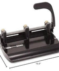 Adjustable 2 Or 3 Hole Punch For Home Office Use 32 Sheet Capacity Dual Hole Settings Built In Paper Guide Ergonomic Handles