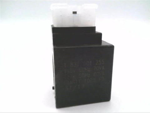 Front view of Single NG6 W110/K4 solenoid coil 110/115 VAC 50/60 Hz hydraulic valve replacement part for industrial power units.