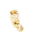 SMA Male To RPSMA Female Right Angle 90 Degree RF Coaxial Adapter, brass body with gold plating, 50 Ohm connector for FPV drones