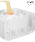Wall-Mounted Bathroom Sink - Space-Saving Plastic Wash Basin for Small Restrooms, No-Drill Installation, showing a water connection.