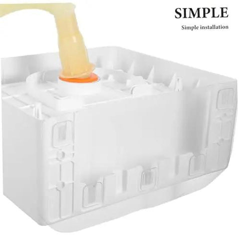 Wall-Mounted Bathroom Sink - Space-Saving Plastic Wash Basin for Small Restrooms, No-Drill Installation, showing a water connection.