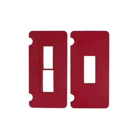 Red latch templates for self clamping door hinge jig with pro grade adjustments, fit standard 1 3/8 and 1 3/4 inch doors
