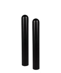 Heavy Duty Hdpe Bollard Covers 7 By 72 Inches 2 Pack, black bollard covers for parking posts, tool-free design, USA made.