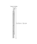 Heavy Duty 14 Inch Drawer Slides Side Mount Two Section Rails With Ball Bearing Rollers For Cabinet And Furniture Replacement Smooth Quiet Drawer Action And High Weight Capacity in measurement view.