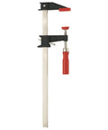 Clutch Style Bar Clamps 24 Inch 600 Pound Capacity Ergonomic Handle Non Marring Pads Durable Cast Iron Jaws Serrated Rail Workhorse Tool