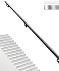 Solid As A Rock Metal Stair Banister Handrail Adjustable Wall Mounted Safety Railing For Indoor Outdoor Steps Tub Grab Bar Heavy Duty Steel rail above steps